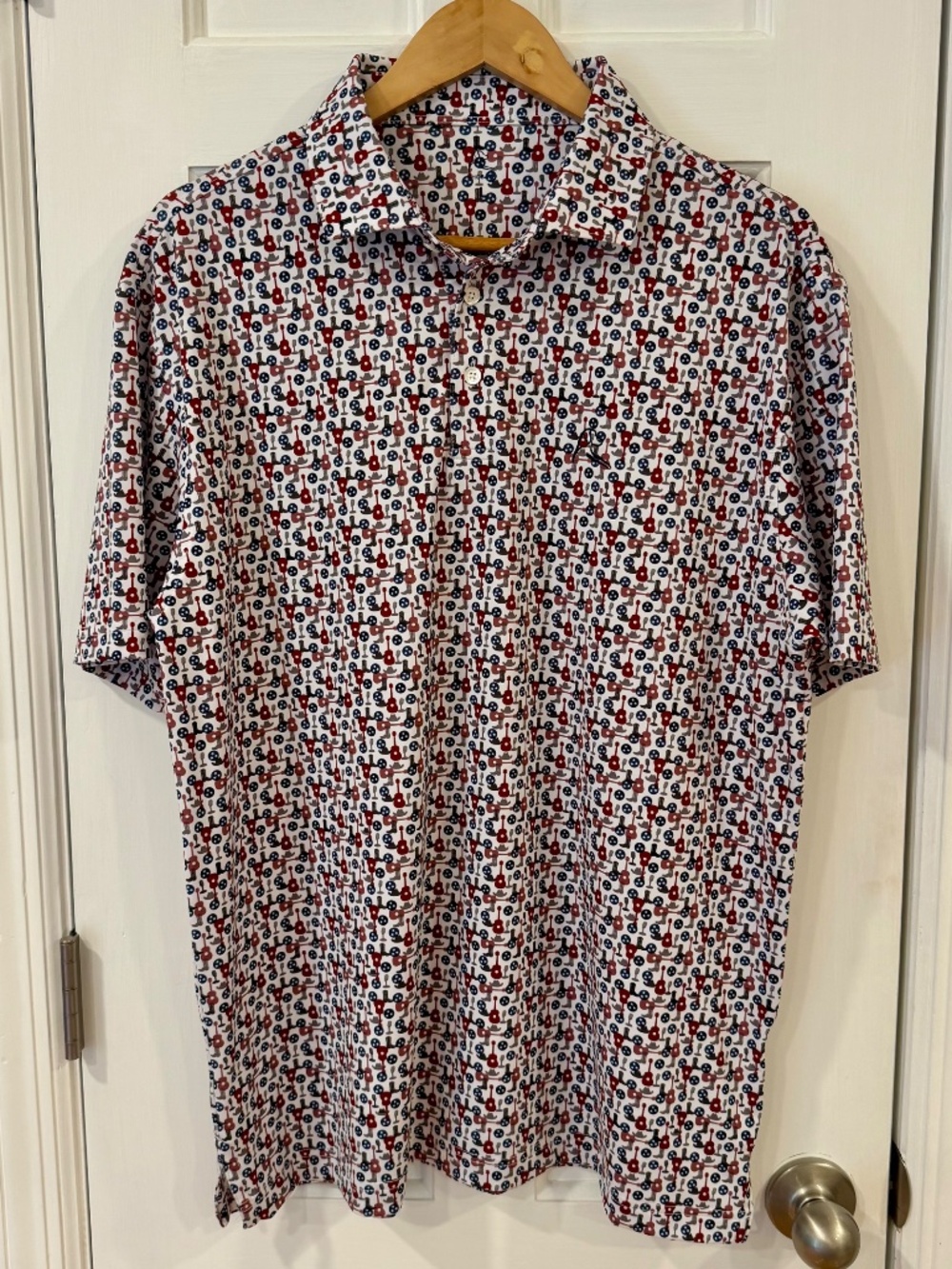 Rhoback Men’s Short Sleeve Performance Polo “The Nashvegas” Size Large - Picture 2 of 7